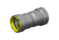 1" Carbon Steel Gas Press Coupling with Stop, 400 G, Press x Press