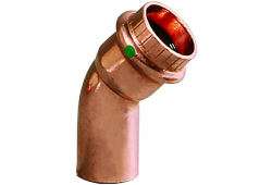 1-1/2" 45-Degree Fitting Street Elbow, FTG x Copper