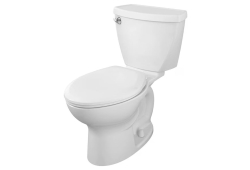 2-Piece Elongated Standard Height Toilet (12" Rough-In),White, 1.6 GPF