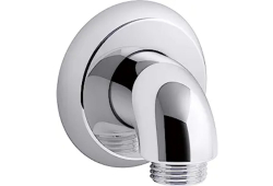 Wall-mount supply Elbow, check valve, Polished Chrome