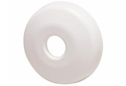 1/2" Copper Tube Size Flange, Flat Shallow Escutcheon, White
