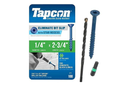 1/4" x 2-3/4" Tapcon Star Torx Head Concrete Anchor Screws