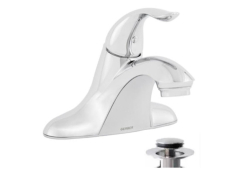 Gerber 40-024, Single-Handle Centerset Bathroom Faucet, Metal Touch Down Drain Included, 4" Center, Chrome, 1.2 gpm, Viper Collection