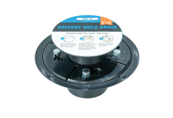 2" Tile Shower Round Stamped CP - ABS