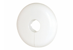 1" Copper Tube Size Flange, Floor/Ceiling Plate, Poly Escutcheon, White
