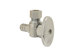 1/2" x 3/8" Angle Supply Stop Valve, 1/4 Quarter Turn, Lead-Free, Chrome