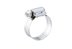 Hose Clamp, Stainless Steel, Zink Plated Screw 9/16" x 1-1/16", 10 Piece