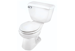 Gerber 20-300, Two-Piece Toilet, 10" Rough-In, Left-Hand Trip Lever, White, Round Front, 1.6 gpf, Ultra Flush Series