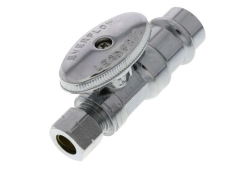 1/4 Turn Press Straight Stop Valve, 1/2" ProPress x 3/8" OD Compression