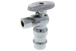 1/4 Turn Press Angle Stop Valve, 1/2" ProPress x 3/8" OD Compression