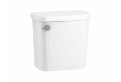 Toilet Tank, Right-Hand Trip Lever, 1.28 GPF, Biscuit