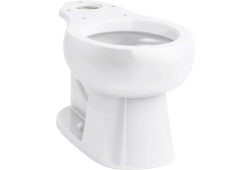 Round-Front Toilet Bowl, White