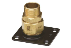 1" Square Flange, Domestic Carbon Steel Adapter, Flanged x MNPT