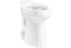19" Height, Tall Elongated Toilet Bowl, White
