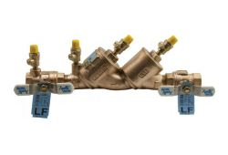 1" Double Check Valve Assembly, Quarter Turn Ball Valve, Bronze