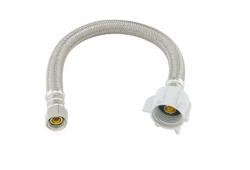 20" Stainless Steel Toilet Supply Line 7/8" Ballcock x 3/8" Compression, Plastic Nut