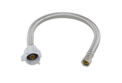 16" Stainless Steel Toilet Supply Line 7/8" Ballcock x 3/8" Compression, Plastic Nut