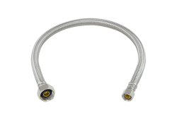 20" Braided Stainless Steel Faucet Connector, 3/8" Compression x 1/2" FIP