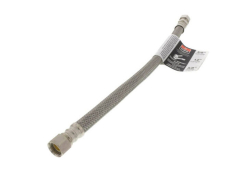 12" Pro Series Braided Stainless Steel Hose Faucet Connector (3/8" Compression x 3/8" O.D. Compression)