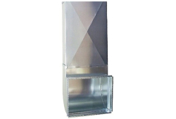 16" Slip x 8" Drive, 4' Rectangular Duct, Buttonlock, 28 Gauge