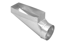 4" x 12" x 8" Register Boot, Center End