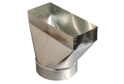 2-1/4" x 12" x 5" Perimeter Register Boot, Straight