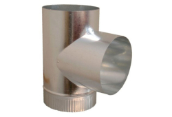 10" x 15" 90 Degree Duct Tee, Crimped