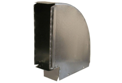 3-1/4" x 10" 90 Degree Wall Stack Elbow, Flat