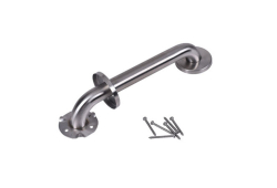 Stainless Steel Grab Bar w/ Concealed Flange, Satin Finish, 1-1/4" x 12"