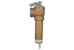 3/4" Pressure Relief Valve, Brass, Extended Shank Temperature, Self closing safety valv