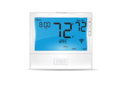 WiFi Thermostat, 7 Day Programmable, Stages 4 Heat/2 Cool, 24V