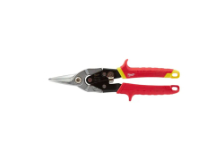 Aviation Snips, Left Cutting Offset, Forged blades, Chrome Plated