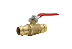 1" Press Forged Brass Full Port Ball Valve w/ Drain