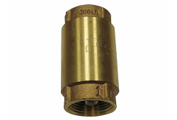3/4" Check Valve, Threaded Spring Loaded, Brass Lead Free, FNPT x FNPT
