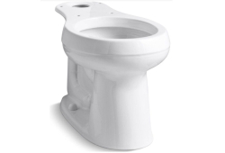 Kohler K31589-0, Chair Height Toilet Bowl, White, Round-Front, Cimarron Series