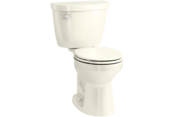 Round Two Piece Toilet, 1.28GPF, Biscuit