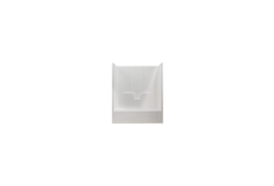 Fiberglass Tub/Shower One-Piece, White, 60" X 33" Left Drain, 15" Apron