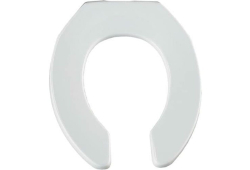 Round Plastic Toilet Seat, White