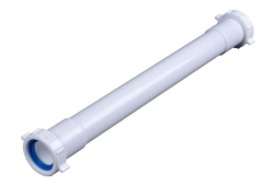 1-1/2" x 16" Extension Tube, Slip Joint, White