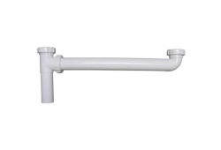 1-1/2X21" End Outlet Waste, Slip Joint, Outlet PVC Plastic, White
