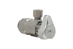 1/2" Press x 1/4" OD Compression, 1/4 Turn Angle Valve