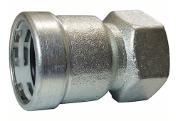 1-1/4" x 1/2" Reducing Adaptor, Carbon Steel, Press x Female