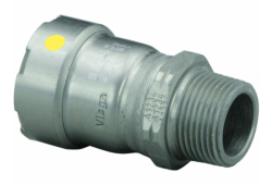 1'' Male Adapter, Carbon Steel, Press x Male