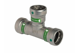 1" x 1 "x 1/2" Press Reducer Tee, Carbon Steel, Press x Press x Press