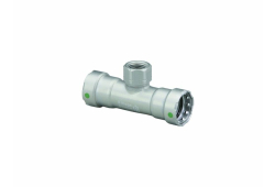 1-1/2X1-1/2X1/2 Press Reducer Tee, Carbon Steel, Press x Press x Press