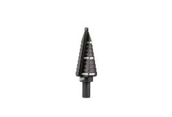 1/2" - 1/16" Step Drill Bits, single cutting edge,Black Oxide, Dual Straight Flute