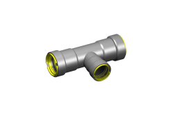 2" x 2" x 1/2" Press Reducing Tee, Carbon Steel, Press x Press x Press