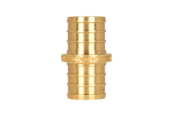 1/2" X1/2" Brass Pex Coupling, PEX Crimp, Lead Free