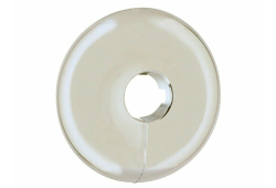 1" IPS Poly Escutcheon Floor/Ceiling Plate, Chrome Plated, Domestic