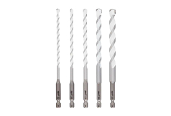 Carbide Multi-Material Drill Bits, 5 Pack